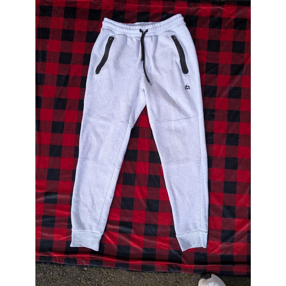 RBX Active Tech Fleece Joggers Men’s Medium Gray Zipper Pockets